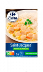 Plat cuisiné Saint-Jacques riz poireaux Carrefour Extra