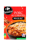 Plat cuisiné porc caramel riz Carrefour Sensation