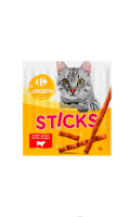 Friandises sticks pour chat au boeuf Carrefour Companino