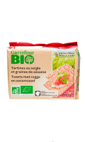 Tartines au seigle et graines de sésame Carrefour Bio
