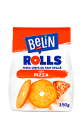 Biscuits apéritifs fines chips de pain grillé goût pizza Belin Rolls