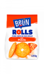 Biscuits apéritifs fines chips de pain grillé goût pizza Belin Rolls