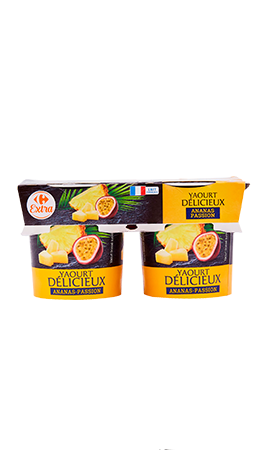 Yaourt brassé ananas passion CARREFOUR EXTRA : les 2 pots de 150g à Prix  Carrefour