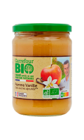 Compote pomme vanille Carrefour Bio