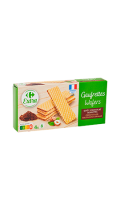 Biscuits gaufrettes chocolat noisette Carrefour Extra