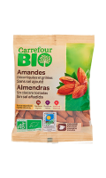 Amandes bio décortiquées non grillées sans sel ajouté Carrefour Bio