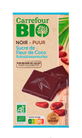 Chocolat noir au sucre de fleur de coco Carrefour Bio