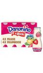 Yaourt à boire aux fruits fraise framboise Danonino