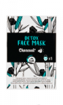 Masque tissu visage purifiant au charbon Carrefour Soft