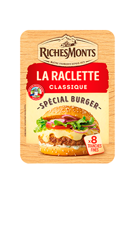 RICHES MONTS hamburger di formaggio raclette