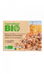 Barres céréales graines et amandes Carrefour Bio