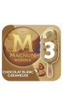 Glace Bâtonnet Chocolat Blanc au Caramel et Amandes Caramélisées  Magnum