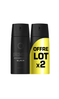 Axe Déodorant Parfumant Homme Spray Black Lot de 2 x 150ml