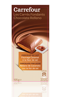 Tablette de chocolat au lait fourré au Caramel Carrefour
