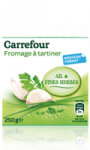 Fromage à tartiner ail et fines herbes Carrefour