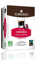 Capsules de café Espresso origine Caraïbes Bio Lobodis