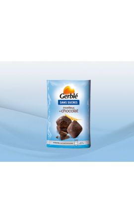 Gerblé Moelleux au Chocolat Sans Sucres, Sans huile de palme, 7 Sachets  individuels, 196g, 200939