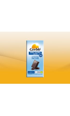 GERBLE Tablette de chocolat noir et éclats noisette sans sucres ajoutés 80g  pas cher 