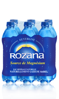 Eau minérale magnésienne naturellement gazeuse Rozana