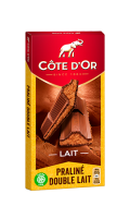 Chocolat double lait au praliné Côte d\'Or