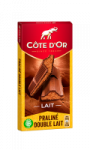 Chocolat double lait au praliné Côte d\'Or