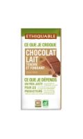 Chocolat bio lait Ethiquable