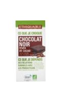 Chocolat bio noir Ethiquable