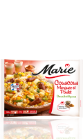 Couscous Merguez et Poulet, semoule et légumes surgelé Marie