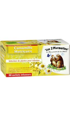 Les 2 Marmottes sachets Infusion Camomille 30g