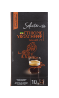 Capsules de café moulu pur Arabica origine Ethiopie Carrefour Sélection