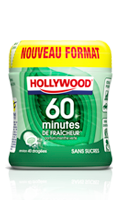 Chewing gum menthe verte fraicheur 60 minutes Hollywood