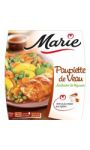 Plat cuisiné paupiette veau/légumes Marie