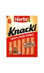 Herta Knacki ORIGINAL Saucisses 100% Pur Porc x6