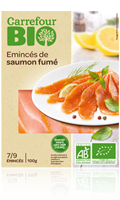 Emincés de saumon fumé Carrefour BIO