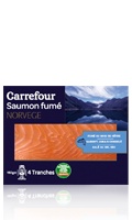 Saumon fumé Norvège 4 tranches Carrefour