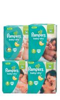 Couches Baby-Dry Pampers