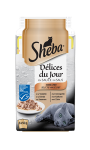 Sheba Délices du jour sachets fraîcheur à la Volaille et aux Poissons en Sauce 6 x 50g
