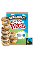 Ben & Jerry's Glace Son of a Wich Cookie Dough x8 240ml