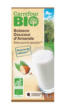 Lait Amand Calcium Ss Sucre 1L Bio 