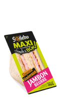 Sandwich maxi simple et bon complet jambon beurre Sodebo