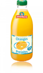 Jus d'oranges 100% pur jus sans pulpe sans sucres ajoutés Andros
