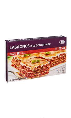 Plat cuisiné Lasagne bolognaise CARREFOUR