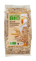 Muesli floconneux 5 céréales Carrefour Bio