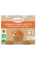 Petits pots bébé dès 8 mois pdt carotte veau Babybio
