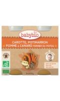 Petits pots bébé dès 8 mois carotte canard Babybio