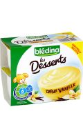 Desserts bébé dès 6 mois, crème vanille Blédina