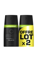 Axe Déodorant Parfumant Homme Spray Black Compressé 2 x 100ml