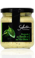 Moutarde au basilic et au vin blanc Carrefour Sélection
