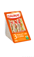 Sandwich XXL Poulet rôti crudités Daunat