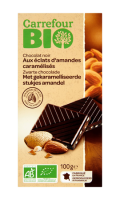 Chocolat noir & Amandes Carrefour BIO